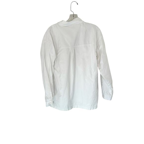 Eileen Fisher White Basic Full Button Coastal Grandma Lagenlook Jacket XXS - Picture 9 of 12